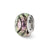 Pink Dichroic Glass Charm Bead in Sterling Silver