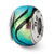 Sterling Silver Green Dichroic Glass Bead Charm hide-image