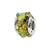 Orange Dichroic Glass Charm Bead in Sterling Silver