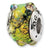 Sterling Silver Orange Dichroic Glass Bead Charm hide-image