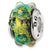 Sterling Silver Green Dichroic Glass Bead Charm hide-image