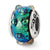 Sterling Silver Blue Dichroic Glass Bead Charm hide-image