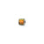 Orange Dichroic Glass Charm Bead in Sterling Silver