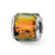 Sterling Silver Orange Dichroic Glass Bead Charm hide-image