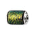 Yellow Dichroic Glass Barrel Charm Bead in Sterling Silver
