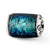 Sterling Silver Blue Dichroic Glass Barrel Bead Charm hide-image