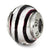 Sterling Silver Silver/Black Italian Murano Bead Charm hide-image