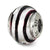 Silver/Black Italian Murano Charm Bead in Sterling Silver