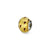 Gold/Brown Italian Murano Charm Bead in Sterling Silver