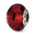 Red/Black Italian Murano Charm Bead in Sterling Silver