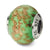 Green/Gold Italian Murano Charm Bead in Sterling Silver