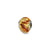 Yellow/Gold/Brown Italian Murano Charm Bead in Sterling Silver
