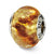 Sterling Silver Yellow/Gold/Brown Italian Murano Bead Charm hide-image