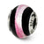 Sterling Silver Pink/Black Italian Murano Bead Charm hide-image