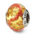 Yellow/Pink/Gold Italian Murano Charm Bead in Sterling Silver