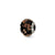 Black/Gold Italian Murano Charm Bead in Sterling Silver