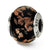 Sterling Silver Black/Gold Italian Murano Bead Charm hide-image