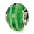 Green Italian Murano Charm Bead in Sterling Silver
