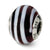 Brown/White Italian Murano Charm Bead in Sterling Silver