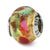 Multicolor Italian Murano Charm Bead in Sterling Silver