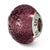 Purple Italian Murano Charm Bead in Sterling Silver