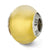 Yellow Matte Italian Murano Charm Bead in Sterling Silver