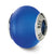 Sterling Silver Dk Blue Matte Italian Murano Bead Charm hide-image