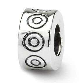 Sterling Silver Circles Bali Bead Charm hide-image