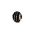 Black/Gold Italian Murano Charm Bead in Sterling Silver