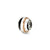 Silvr/Gold/Black Italian Murano Charm Bead in Sterling Silver
