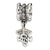 Nurse Symbol Charm Dangle Bead in Sterling Silver
