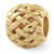 Gold Plated Basketweave Bali Bead Charm hide-image