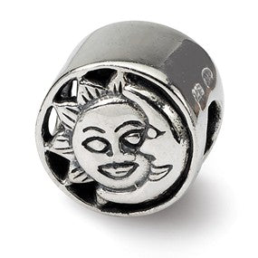 Sterling Silver Sun/Moon Bead Charm hide-image