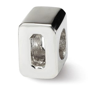 Sterling Silver Numeral 0 Bead Charm hide-image