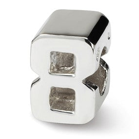 Sterling Silver Number 8 Bead Charm hide-image