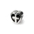 Kids Heart w/Cross Charm Bead in Sterling Silver