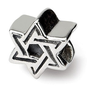 Sterling Silver Kids Star of David Bead Charm hide-image