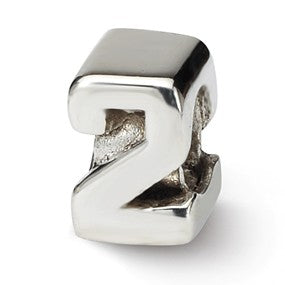 Sterling Silver Kids Number 2 Bead Charm hide-image