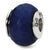 Sterling Silver Dark Blue Quartz Stone Bead Charm hide-image