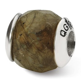 Sterling Silver Labradorite Stone Bead Charm hide-image