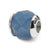 Blue Quartz Stone Charm Bead in Sterling Silver