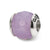 Lavender Quartz Stone Charm Bead in Sterling Silver