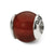 Carnelian Stone Charm Bead in Sterling Silver