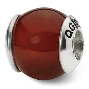 Sterling Silver Carnelian Stone Bead Charm hide-image