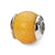 Coral Natural Stone Charm Bead in Sterling Silver