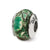 Emerald Green Mosaic Magnesite Stone Charm Bead in Sterling Silver