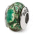 Sterling Silver Emerald Green Mosaic Magnesite Stone Bead Charm hide-image