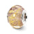 Lavender/Gold Italian Murano Charm Bead in Sterling Silver
