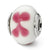 Sterling Silver White/ Pink Italian Murano Bead Charm hide-image