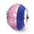 Sterling Silver Pink/Blue Italian Murano Bead Charm hide-image